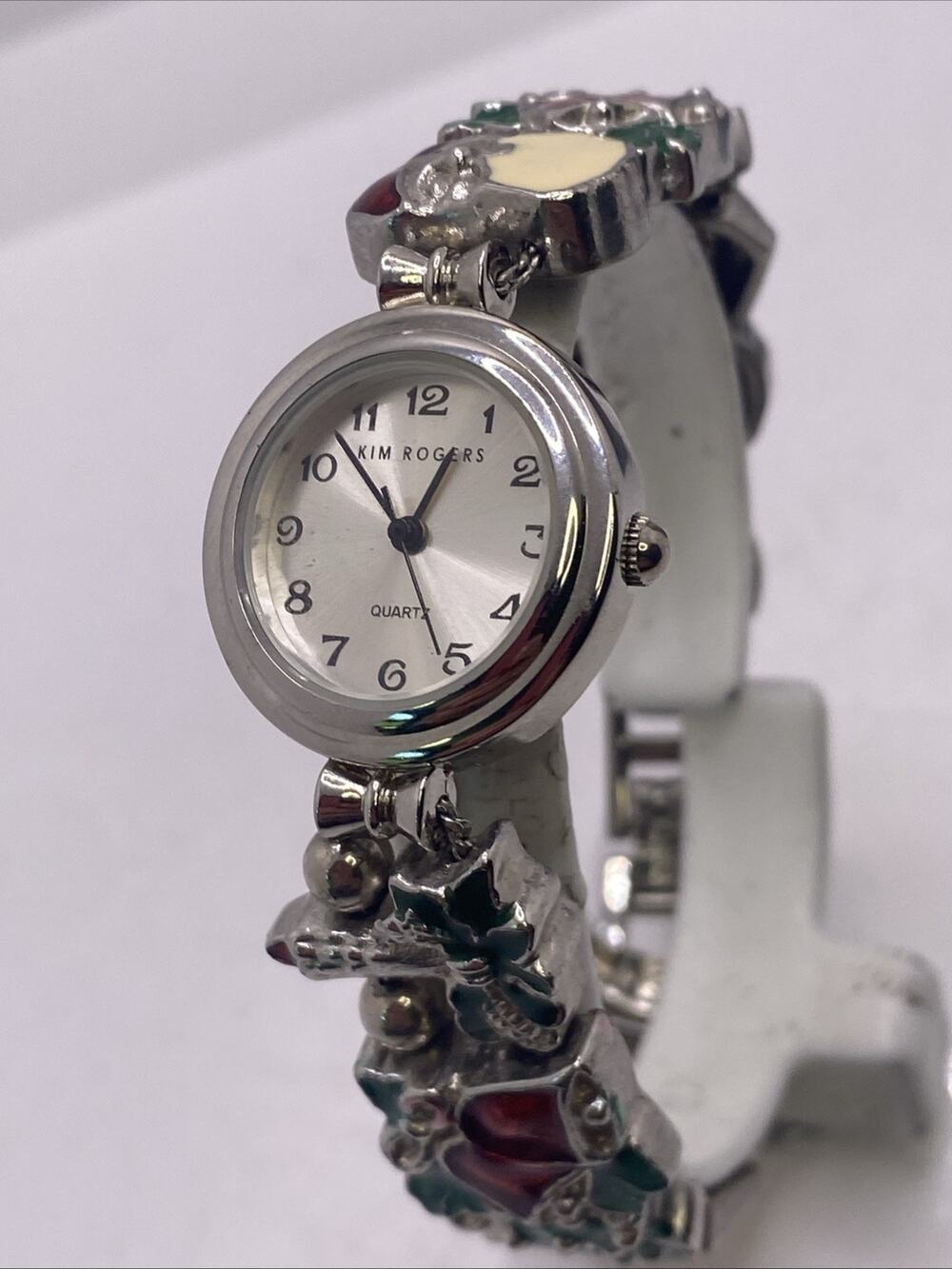 Vintage Kim Rogers Christmas Bead Watch Works New Battery